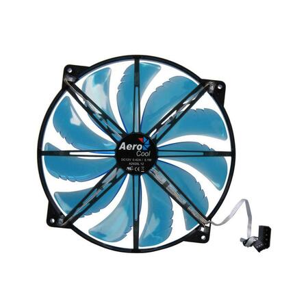 AEROCOOL 200mm Silent Master LED Case Fan - Blue SILENT MASTER 200MM BLUE LED FAN